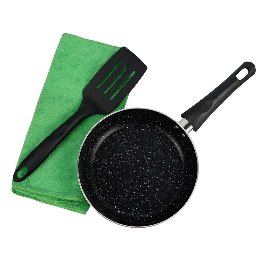 Black Marble Coated Royal Frying Pan