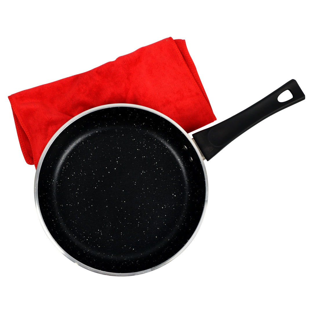 Marble Coated Forged Frypan Black