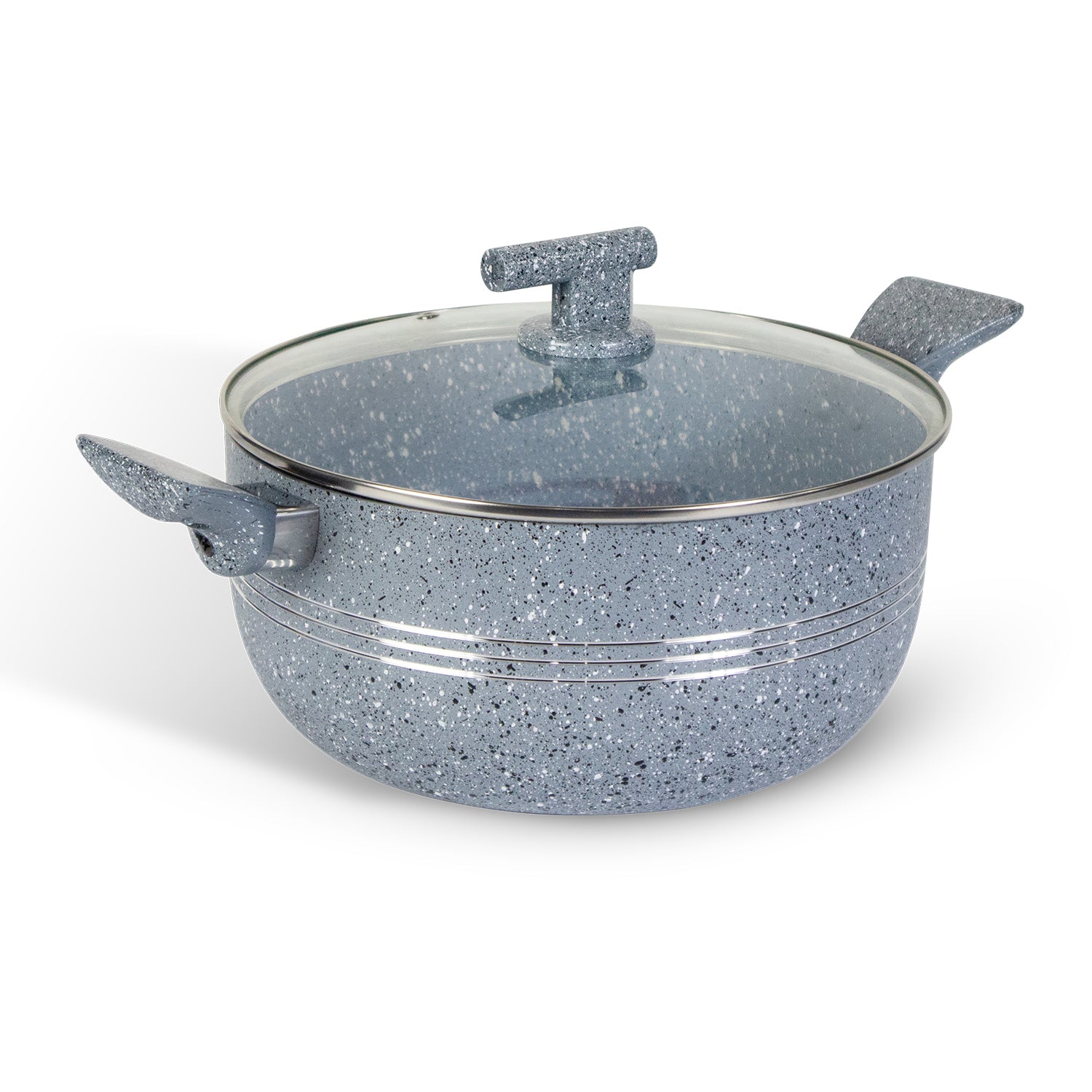 Non Stick Grey Innovent Casserole Set 18cm to 28cm