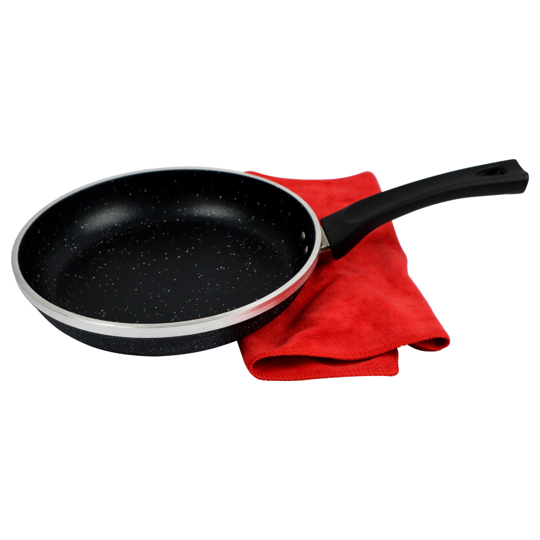 Marble Coated Forged Frypan Black