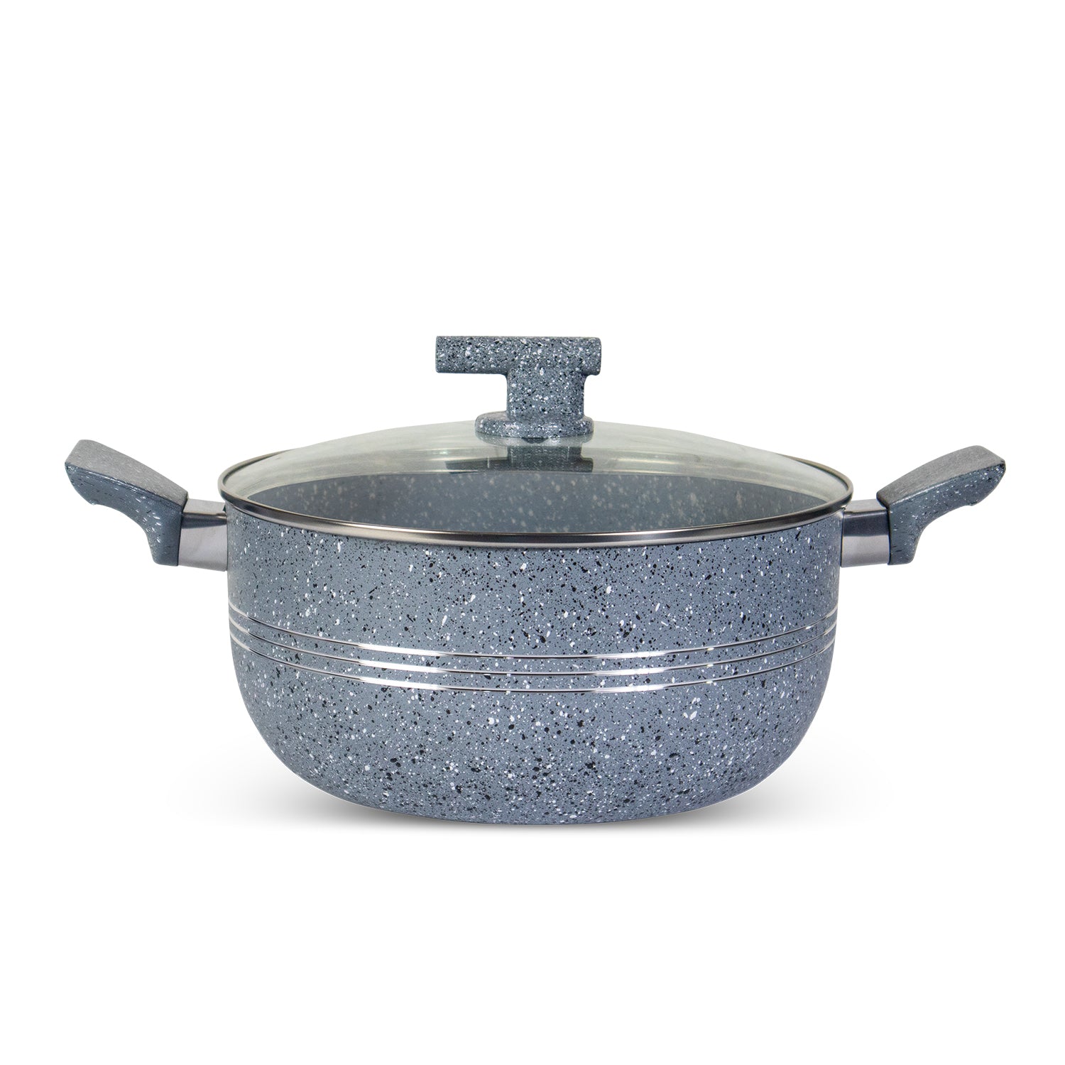 Non Stick Grey Innovent Casserole Set 18cm to 28cm