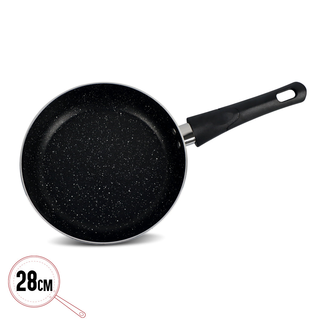 Black Marble Coated Royal Frying Pan