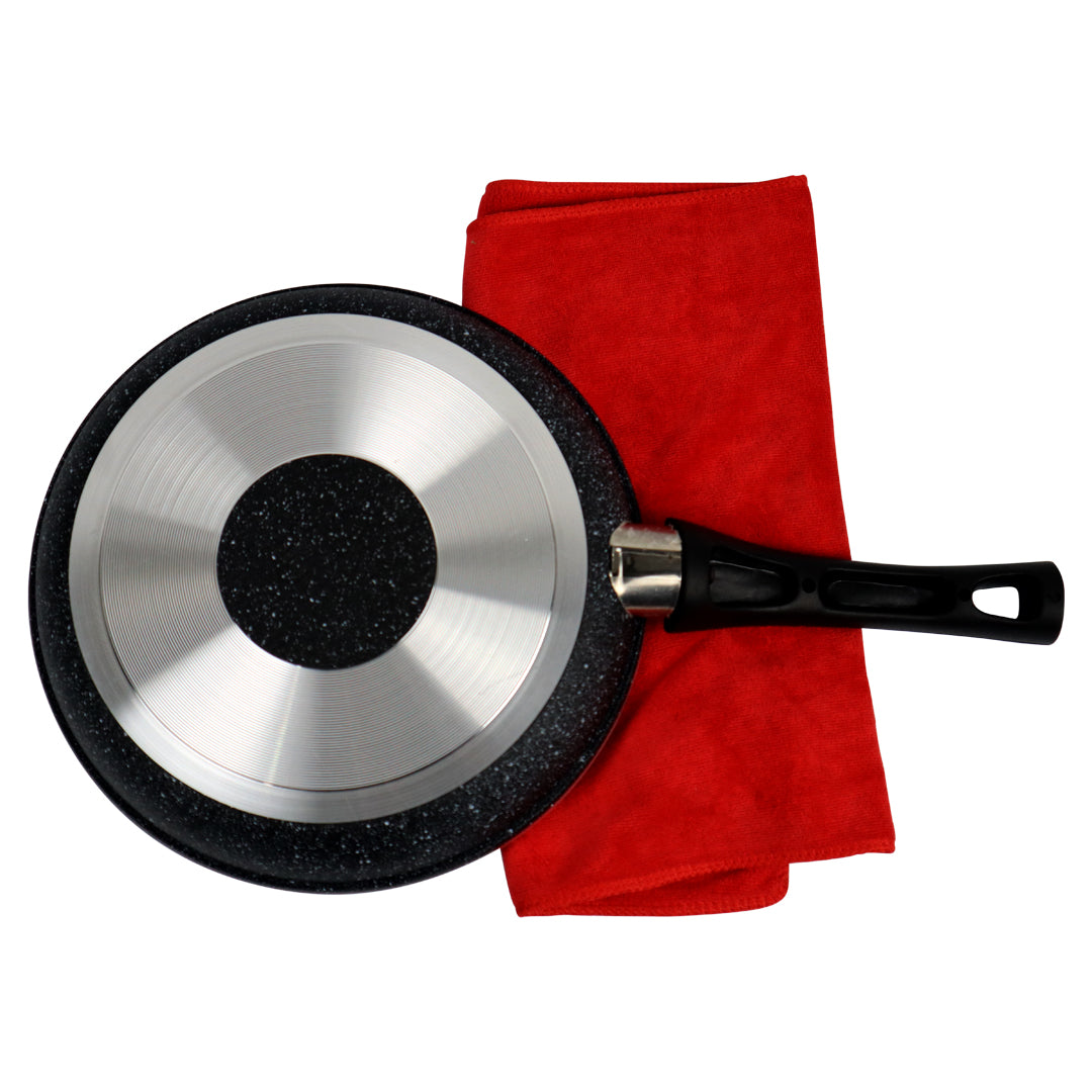 Marble Coated Forged Frypan Black