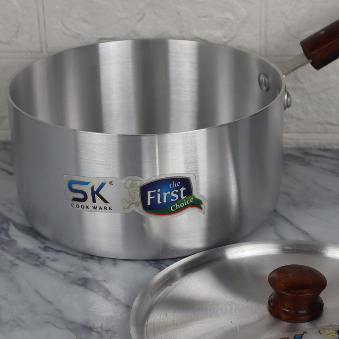 Aluminum Straight Sauce Pan Set With Lid