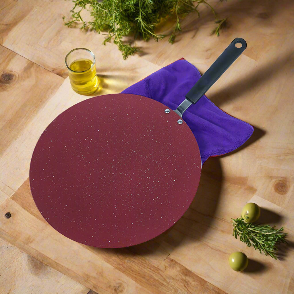 Marble Coated Tawa/Griddle - Maroon