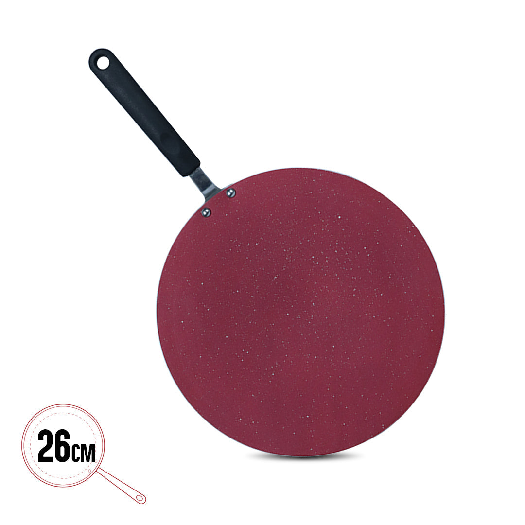 Marble Coated Tawa/Griddle - Maroon