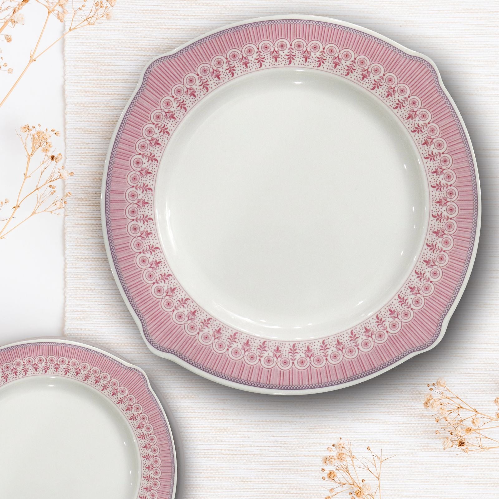 64 Pieces Melamine Double Glaze Crystal Dinnerware Set